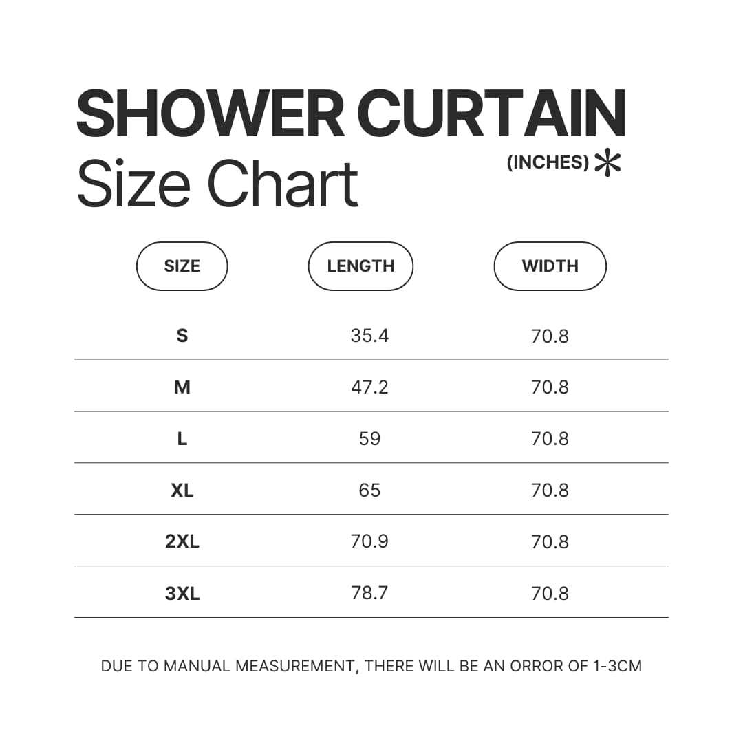 Shower Curtain Size Chart - The Promised Neverland Shop