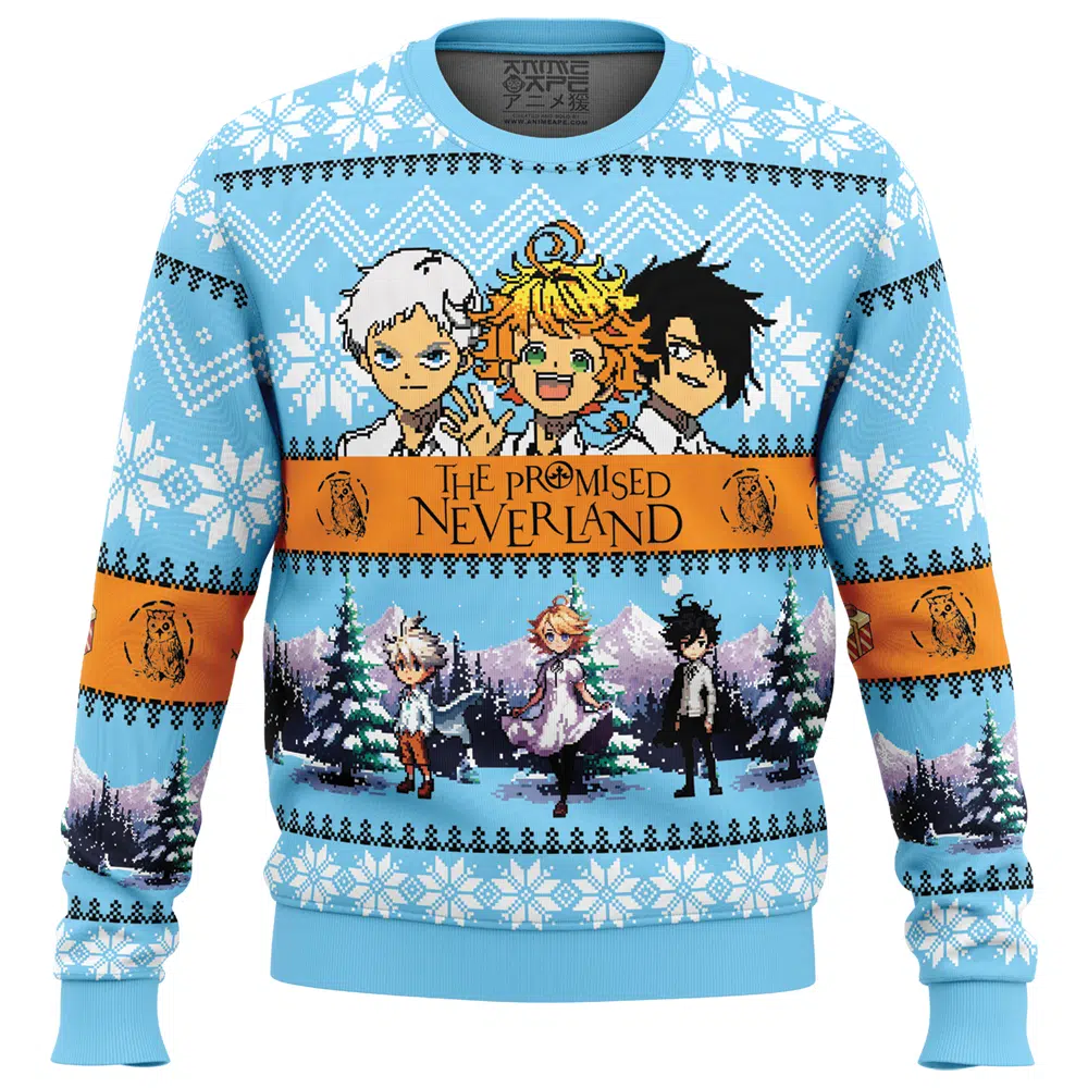 White Christmas Promised Neverland Ugly Christmas Sweater - The Promised Neverland Shop